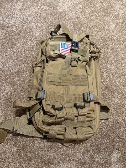 Rugtas (nieuw) met USA patch