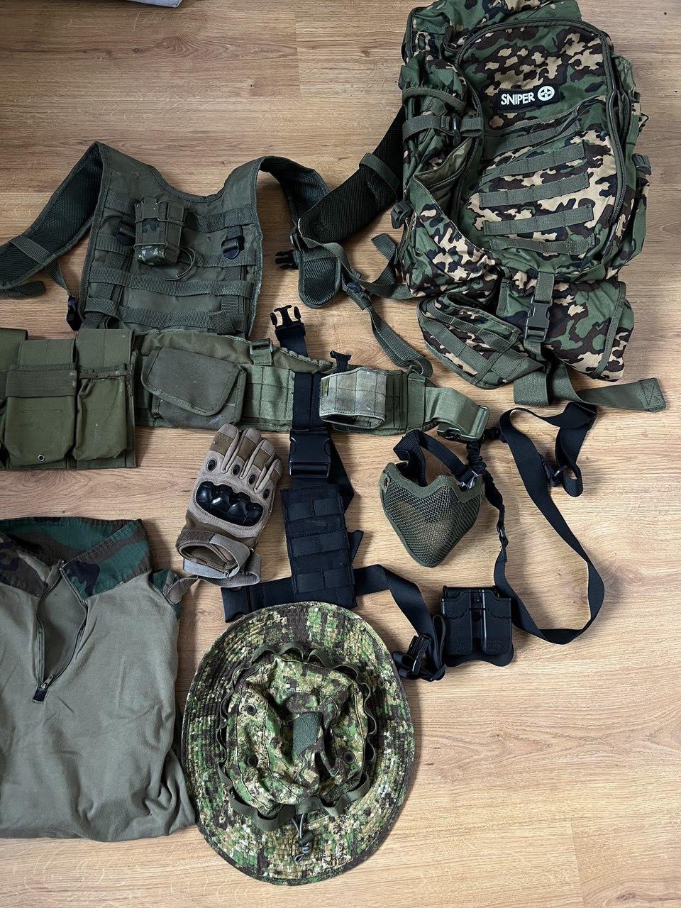 Complete set voor Airsoft. Startklaar. SSG24 – MP5 – M1911