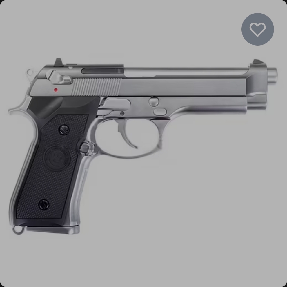 Opzoek naar een WE TECH Beretta M9 in de kleur silver