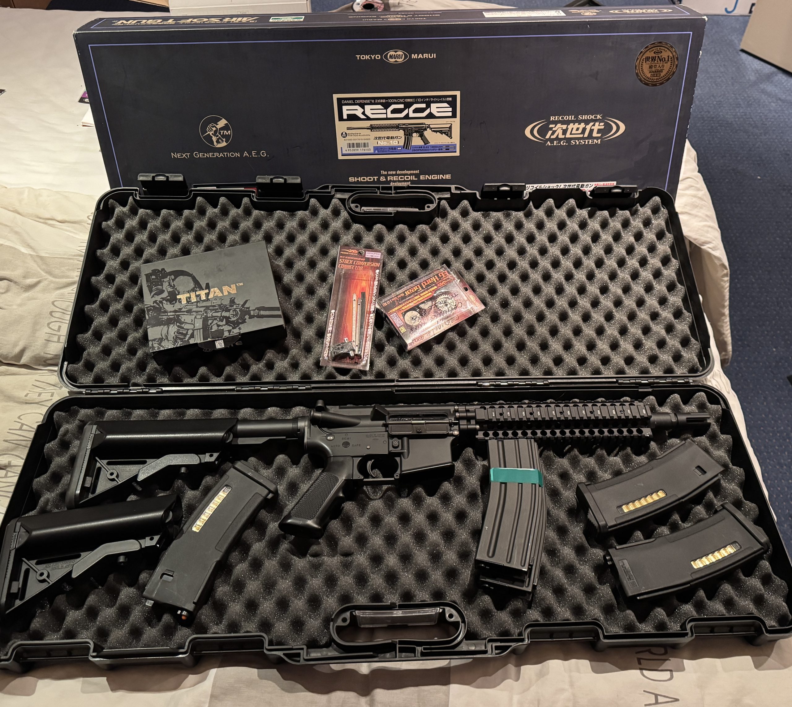 Tokyo Marui Daniel Defese Recce Rifle te koop voorzien van Titan mosfet.