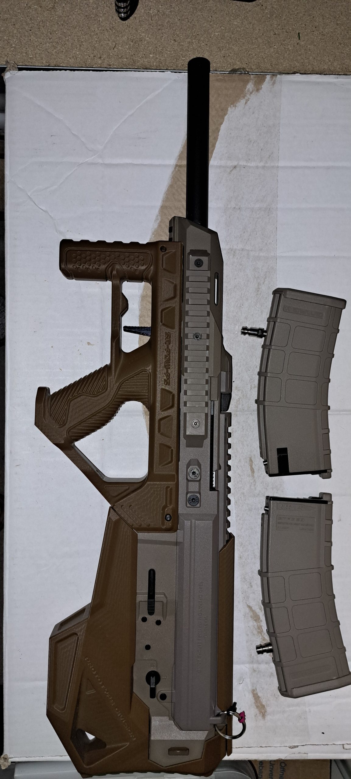 Ghk g5 met costum sru bullpup kit, upgrades en HPA mags