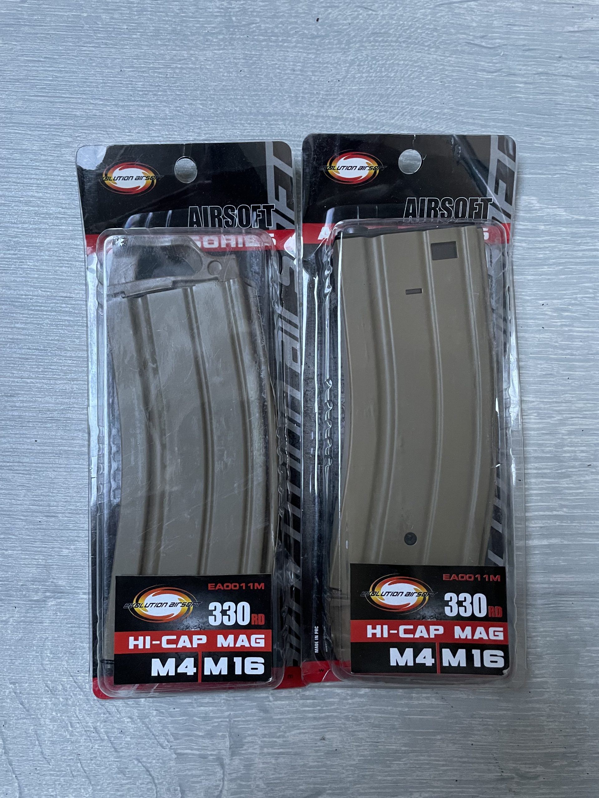 M4 hi- cap mag 330rd tan magpul Evolution Airsoft