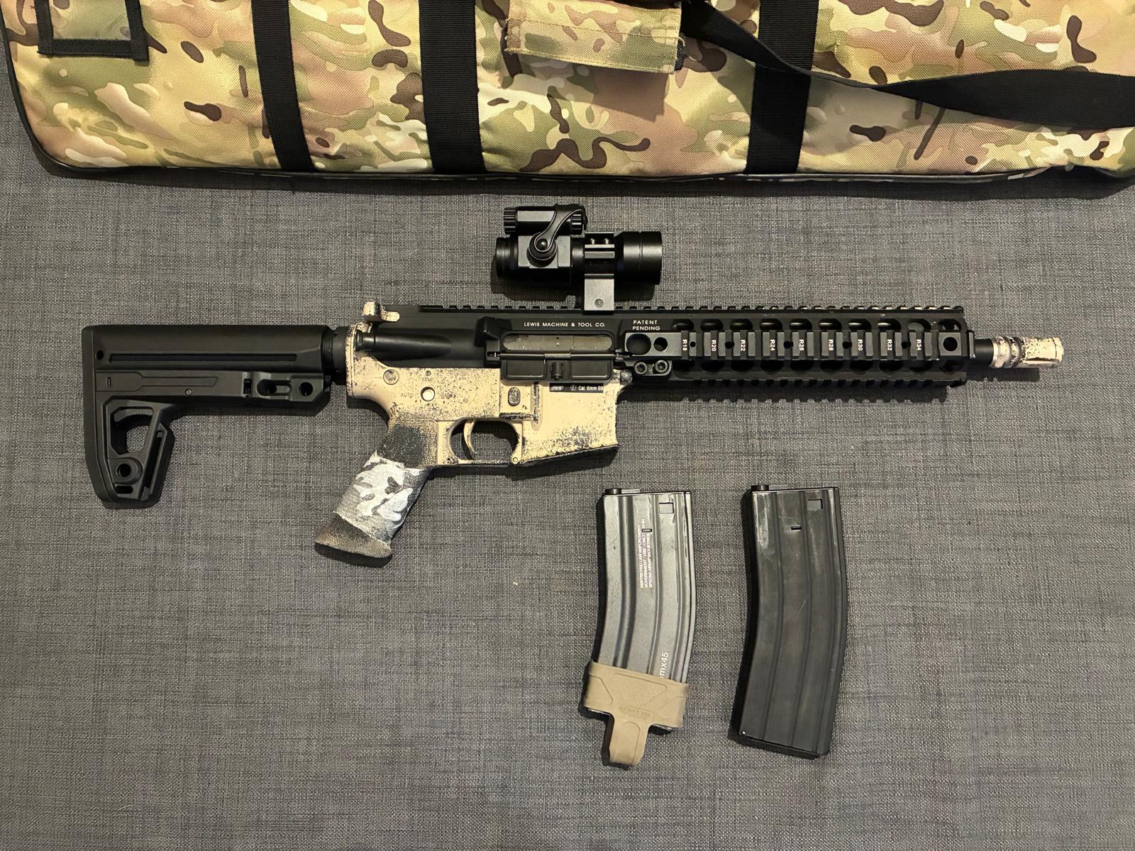 Custom G&P LMT Defender AEG – Geüpgraded internals, niet gebruikt, realistische worn look