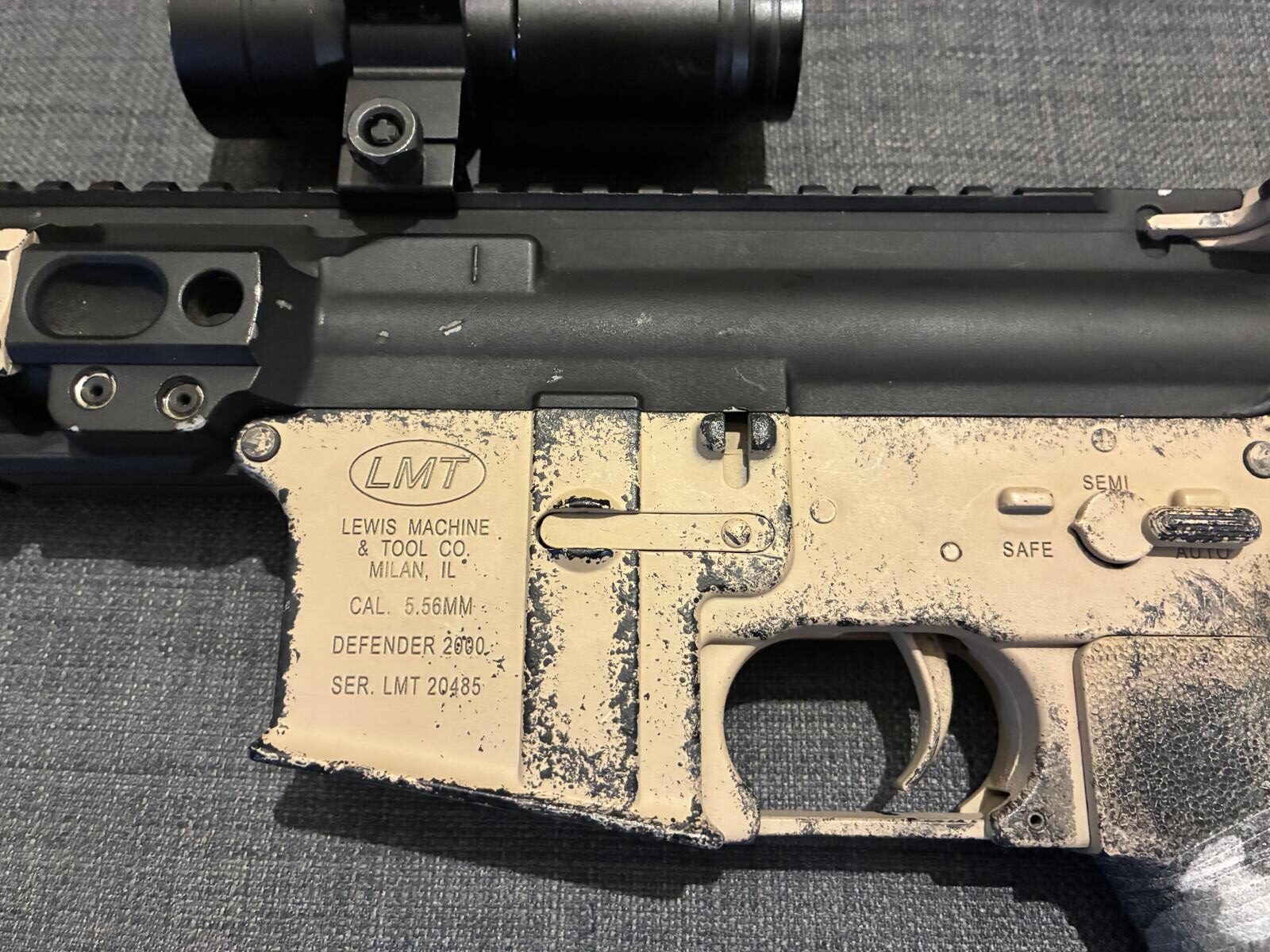 Custom G&P LMT Defender AEG – Geüpgraded internals, niet gebruikt, realistische worn look