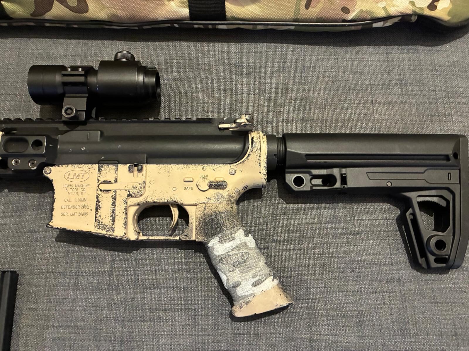 Custom G&P LMT Defender AEG – Geüpgraded internals, niet gebruikt, realistische worn look