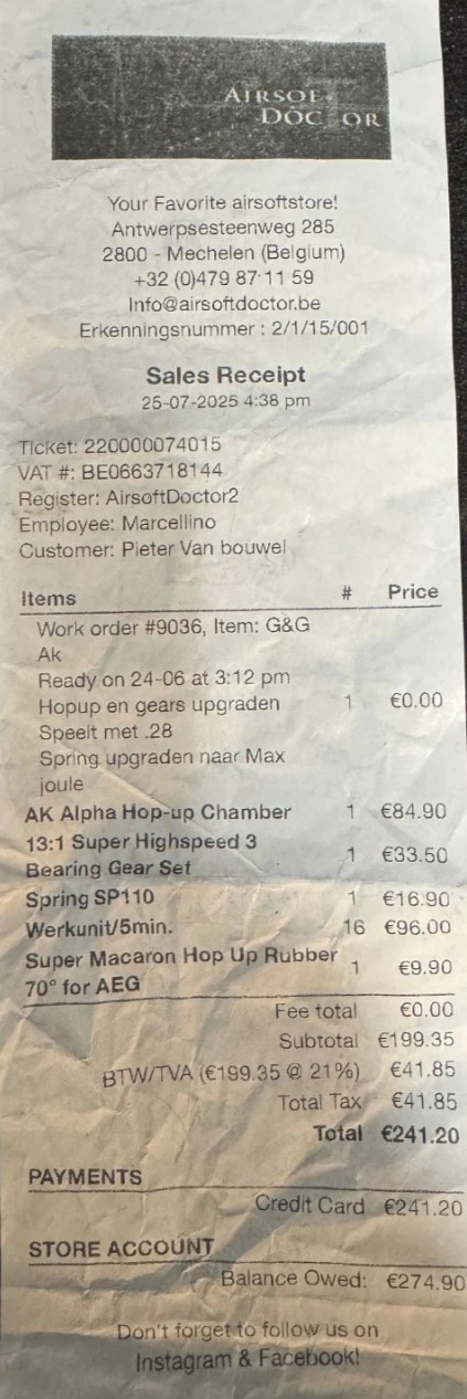 G&G AKM EBB (electronic blow back) | Houten uitvoering | Upgraded Hop-Up