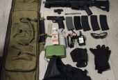 Complete Airsoft Starter / Loadout Kit – Ares SR-16 Stoner + ICS BLE Pistool & Gear!