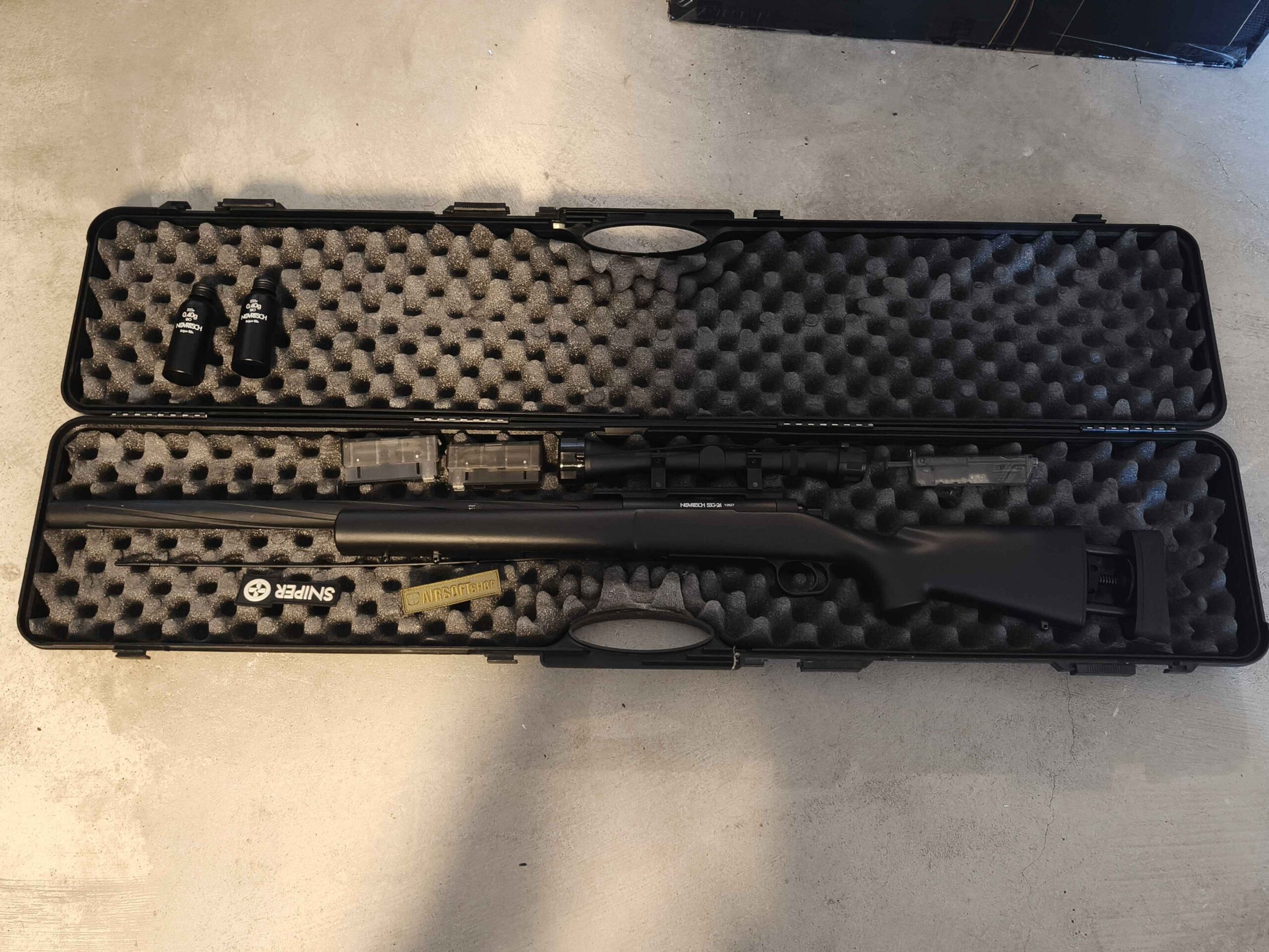 Te koop: Complete Novritsch SSG24 Airsoft Sniper Set – In absolute topstaat!