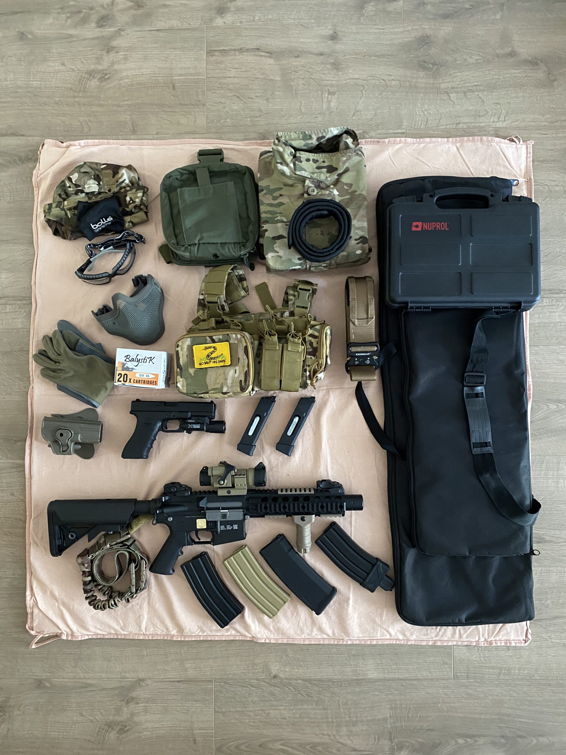 Specna Arms AEG Carbine Replica en Umarex Glock 17 Gen 4 Co2, inclusief VELE extra’s
