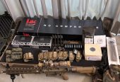 High end airsoft collectie, volledig geüpgradede M110 A1 DMR, ARP9 Gold Edition, Glocks en gear