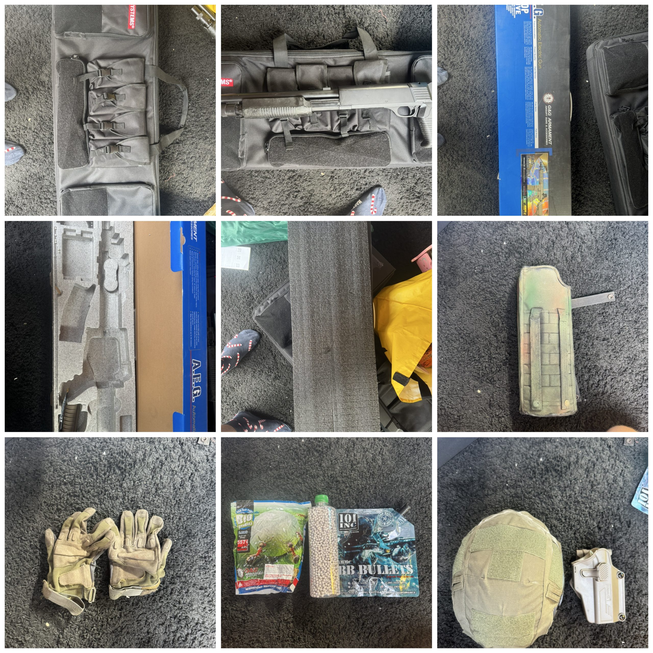 Volledige airsoftinboedel te koop INCL 3 replica’s!